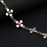 Flower Copper Alloy Anklet For Women Foot Jewelry