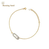 Light Temperament Zircon Pearl Inlaid Anklet for Women