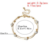 Multilayered Lock Snake Chain Anklet for Women Beach Jewelry