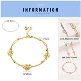 Stainless Steel Daisy Flowers Anklet Rose Foot Chain