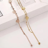 Stainless Steel Daisy Flowers Anklet Rose Foot Chain