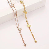 Stainless Steel Daisy Flowers Anklet Rose Foot Chain