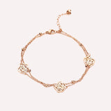 Stainless Steel Daisy Flowers Anklet Rose Foot Chain
