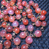 1 Pc Natural Yanyuan Agate Peach Pendant for Bracelet DIY