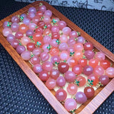1 Pc Natural Yanyuan Agate Peach Pendant for Bracelet DIY