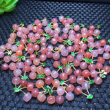 1 Pc Natural Yanyuan Agate Peach Pendant for Bracelet DIY