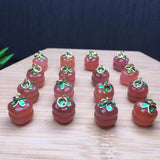 1 Pc Natural Yanyuan Agate Peach Pendant for Bracelet DIY