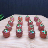 1 Pc Natural Yanyuan Agate Peach Pendant for Bracelet DIY