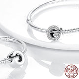 925 Silver Alphabet CZ Zircon Letter Beads Charm for MULA Bracelet DIY