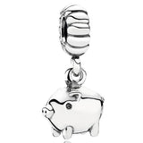 Authentic Chinese Zodiac Snake Rabbit Dog Charm 925 Silver Bead