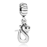 Authentic Chinese Zodiac Snake Rabbit Dog Charm 925 Silver Bead