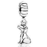 Authentic Chinese Zodiac Snake Rabbit Dog Charm 925 Silver Bead