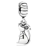 Authentic Chinese Zodiac Snake Rabbit Dog Charm 925 Silver Bead