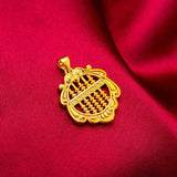24KT Flower Heart Calabash Pendant Charm