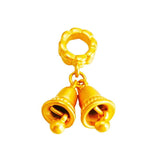 PD82 Fine Jewelry Bells 24KT Pendant Charm Gift