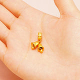 PD82 Fine Jewelry Bells 24KT Pendant Charm Gift