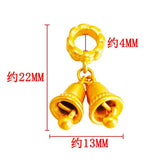 PD82 Fine Jewelry Bells 24KT Pendant Charm Gift