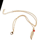 Bead Feather Anklet for Women Summer Beach Accessory