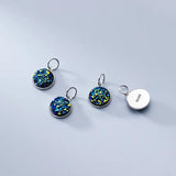 925 Silver Crystal Cluster Charms DIY Jewelry Findings