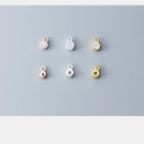 2pcs 925 Silver Zircon 3.5mm Charms DIY Jewelry