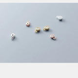 2pcs 925 Silver Zircon 3.5mm Charms DIY Jewelry
