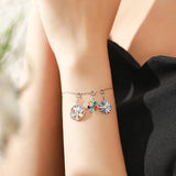 925 Silver Rainbow Enamel Pendant DIY Bracelet Necklace Luck Tree Charms