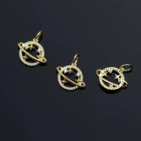 Zircon Planet Charms 925 Silver DIY Jewelry