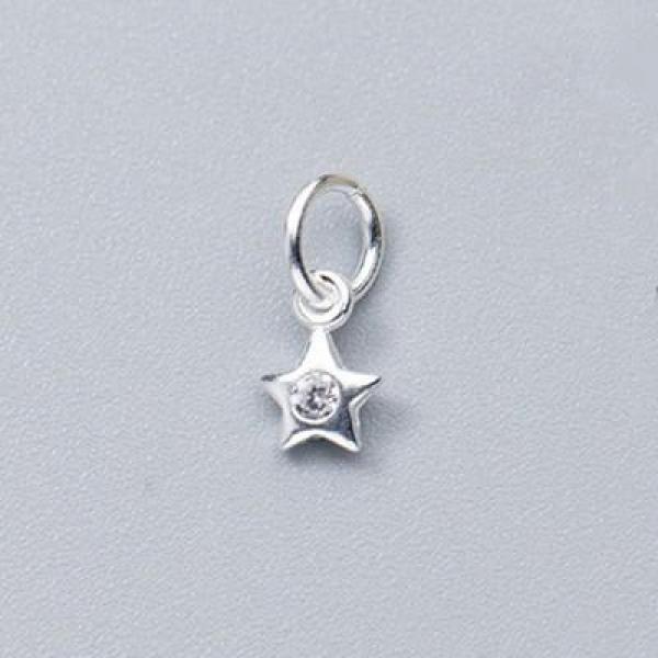 2pcs 925 Silver 4.5mm Star Charms 18k Plating DIY Jewelry Findings