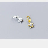 2pcs 925 Silver 4.5mm Star Charms 18k Plating DIY Jewelry Findings