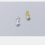2pcs 925 Silver 4.5mm Star Charms 18k Plating DIY Jewelry Findings
