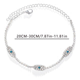 Boho Evil Eye Anklet Crystal Beach Foot Jewelry