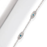 Boho Evil Eye Anklet Crystal Beach Foot Jewelry