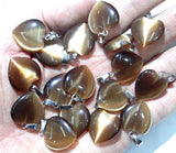 Natural Stone Heart Quartz Crystal Aventurine Tiger Eye Opal Cat Eyes Pendants