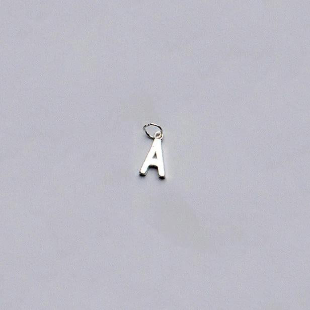 925 Sterling Silver Letter Charms A-Z DIY Necklace Findings Jewelry Accessory