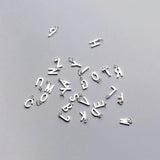925 Sterling Silver Letter Charms A-Z DIY Necklace Findings Jewelry Accessory