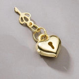 925 Silver Heart-shaped Lock Pendant Charms DIY Supplies