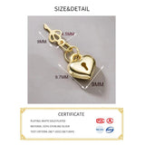 925 Silver Heart-shaped Lock Pendant Charms DIY Supplies