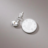 925 Silver Heart-shaped Lock Pendant Charms DIY Supplies