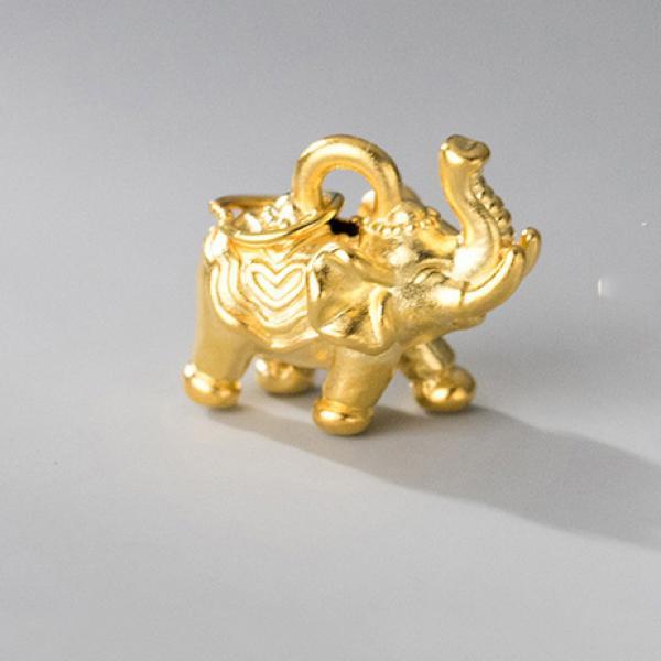 S999 Sterling Silver Elephant Pendant DIY Bracelet Necklace Accessory