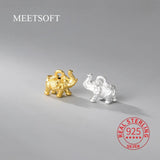 S999 Sterling Silver Elephant Pendant DIY Bracelet Necklace Accessory