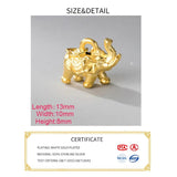 S999 Sterling Silver Elephant Pendant DIY Bracelet Necklace Accessory