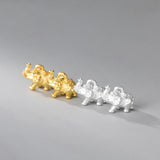 S999 Sterling Silver Elephant Pendant DIY Bracelet Necklace Accessory