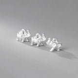 S999 Sterling Silver Elephant Pendant DIY Bracelet Necklace Accessory