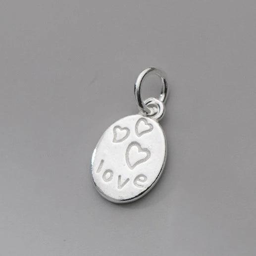Vintage 925 Sterling Silver Heart Pendant DIY Charms