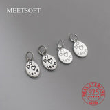 Vintage 925 Sterling Silver Heart Pendant DIY Charms