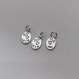Vintage 925 Sterling Silver Heart Pendant DIY Charms