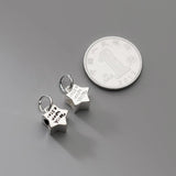 Real 925 Silver Star Pentagram Pendant for DIY Necklace Bracelet