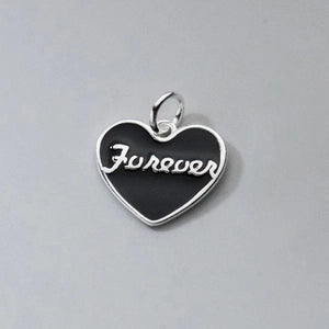 S925 Sterling Silver Peach Heart English Letter Charms