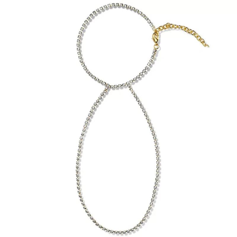 Stonefans Rhinestone Anklet Leg Jewelry for Women
