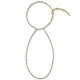 Stonefans Rhinestone Anklet Leg Jewelry for Women